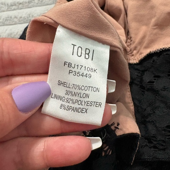 Tobi Black Lace Halter Romper - Picture 8 of 8